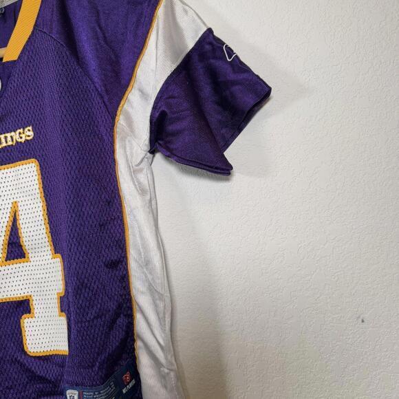 Minnesota Vikings Brett Favre‎ #4 Reebok Purple Football Jersey Size Small Youth - Picture 5 of 6